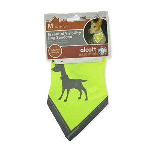 Alcott Essential Visibility Dog Bandana Neon Yellow Size Medium 14 to 20" New